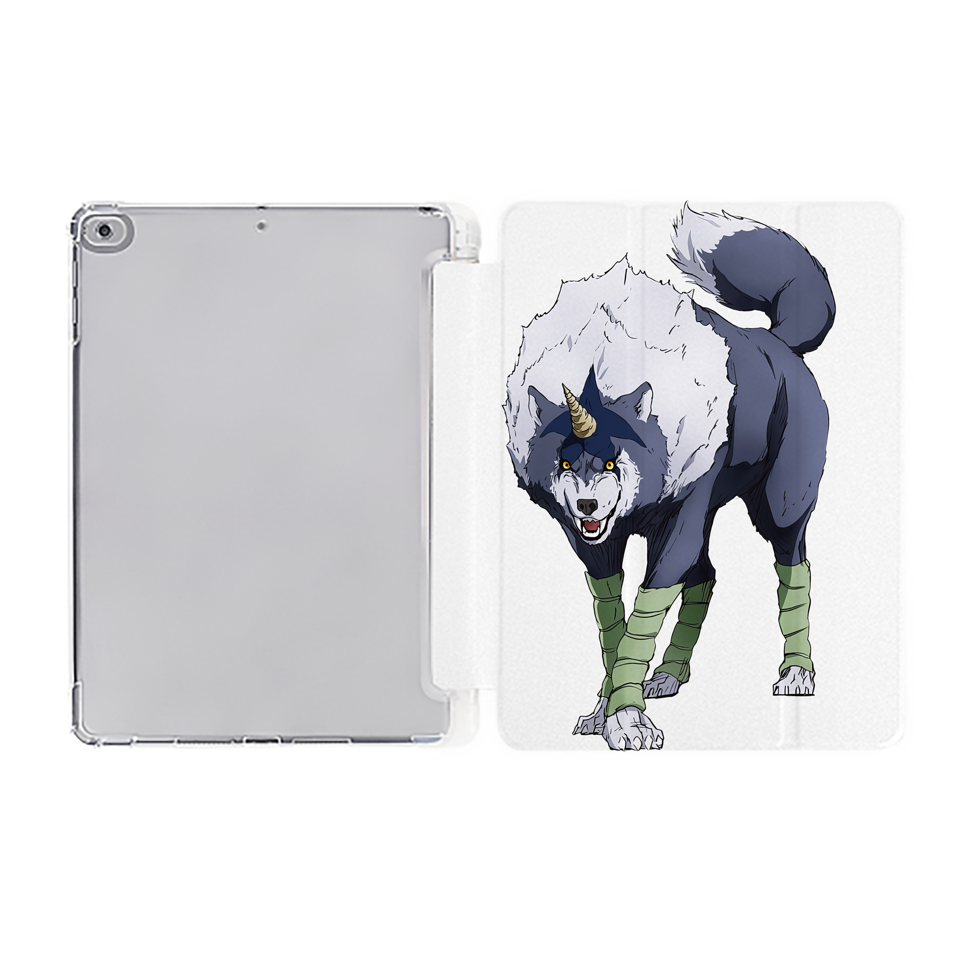 （画像用） 転スラ Regarding Reincarnated to Slime IPad ケース ペン収納付き 三つ折りスタンド PUレザー×シリコン 対応機種9.5/10.5/10.9インチ